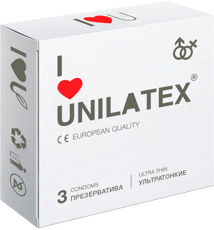 Unilatex UltraThin / Ультратонкие, 3 шт.