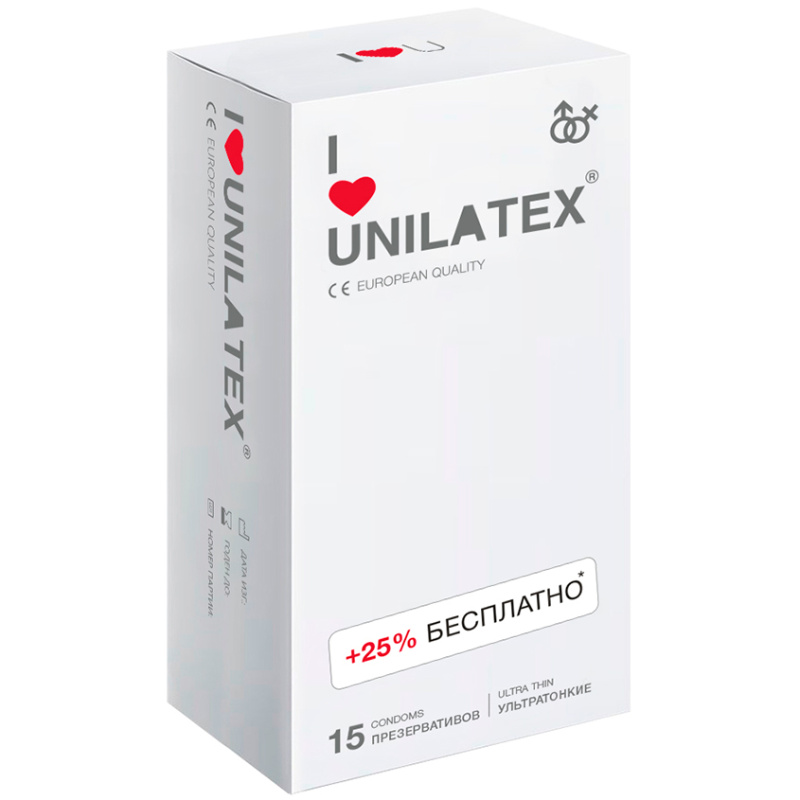 Unilatex UltraThin / Ультратонкие, 15 шт.